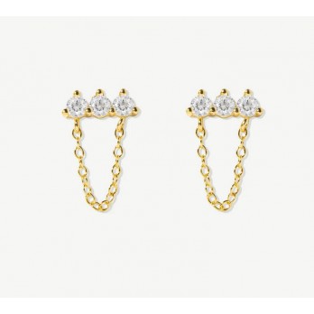 Brincos Prata Dourada Air MESH 7257004D