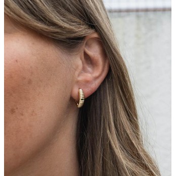 Brincos  Prata Dourada Pearl Mabel MESH 8251004