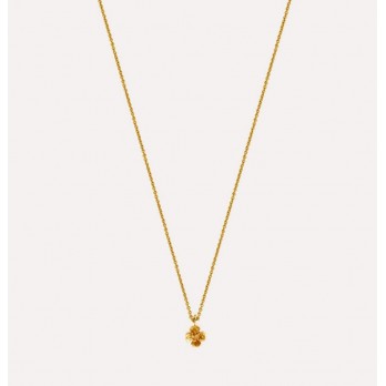 COLAR PRATA DOURADA Lil Flower MESH COL0130FM