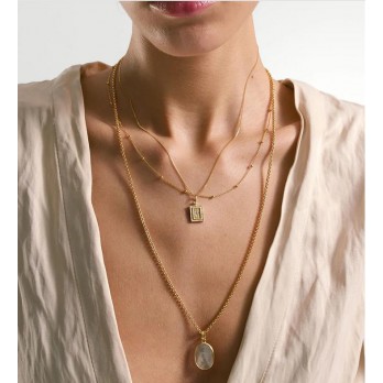 COLAR PRATA DOURADA  DECO MESH COL364