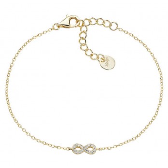 Pulseira c / Infinito  Prata Dourada BRINPBBZ3