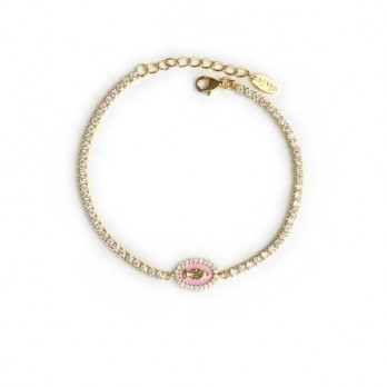 Pulseira Riviera Prata Dourada  Amen Jewelry  BTMISMGROZ16