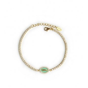 Pulseira Riviera Prata Dourada  Amen Jewelry  BTMISMGTIZ16F