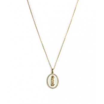 COLAR Milagrosa  Prata Dourada  Amen Jewelry CLBFASMGB