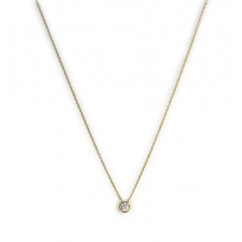 COLAR Ponto Luz  Amen Jewelry  Prata Dourada CLSOT40GB