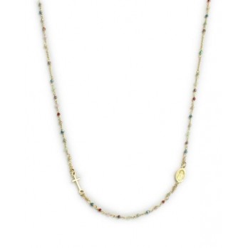 COLAR TERÇO  Amen Jewelry  Prata Dourada CR010GRRV3F