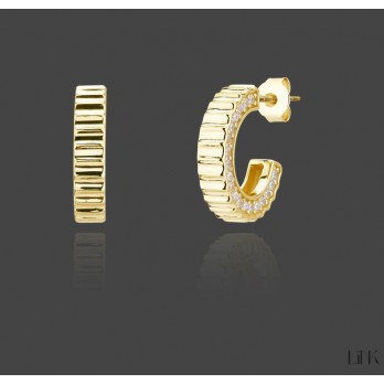 Brincos Link Prata Dourada