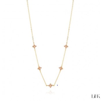 Colar  link Prata Dourada