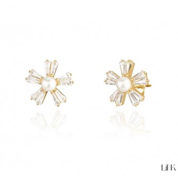 Brincos Link Prata Dourada