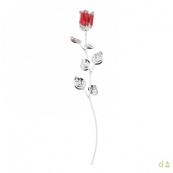 Bibelot Dhome - Rosa vermelha  PVD PRATEDADO