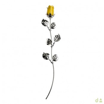 Bibelot Dhome - Rosa Amarela PVD PRATEDADO