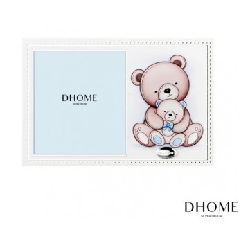 Moldura Criança Urso PVD PRATEADO