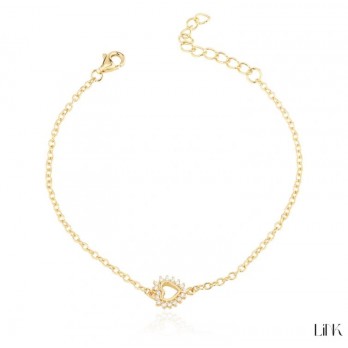 PULSEIRA LINK PRATA DOURADA