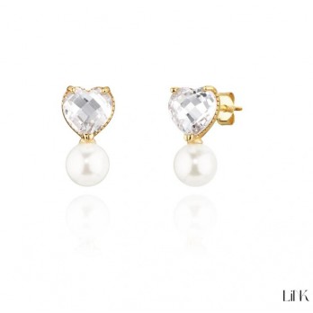 Brincos  Link Prata Dourada