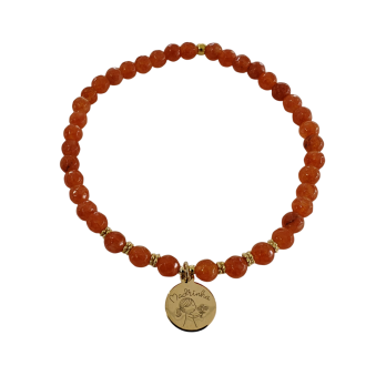 Pulseira em Prata Dourada com Pedras Ágata  Para Madrinhas