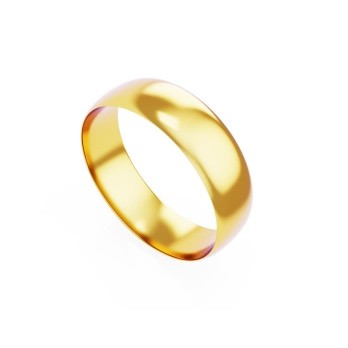 Aliança Romantis Ouro 6mm