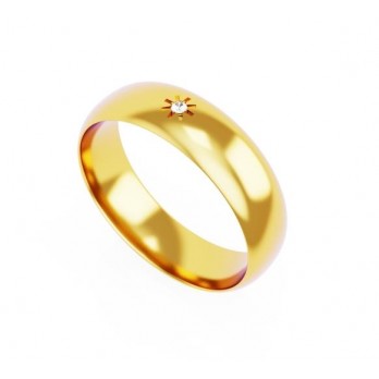 Aliança Romantis Ouro 6mm