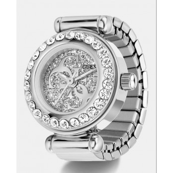 Anel analógico de aço inoxidável com cristal GW1078L1