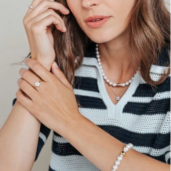 Pulseira TI SENTO  Pérola Vermeil  23088YP