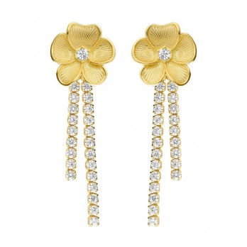 Brincos Crystals swarovski®  VictoriaCruz Prata A5790-07DT