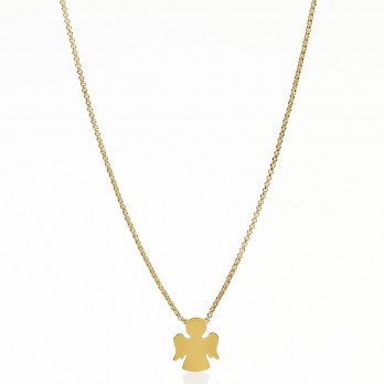 Colar Anjo Amen Jewelry  Prata Dourada CLAG3