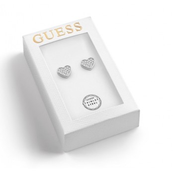 Brincos  Guess Toc- Pave Heart Studs JOBE06007JWRHT-U