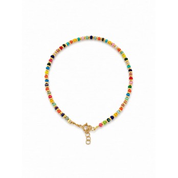 Pulseira Tornozelo Prata Dourada