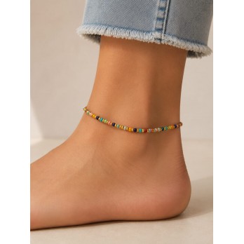 Pulseira Tornozelo Prata Dourada