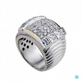 ANEL PRATA E OURO 9K ELLIPSIS