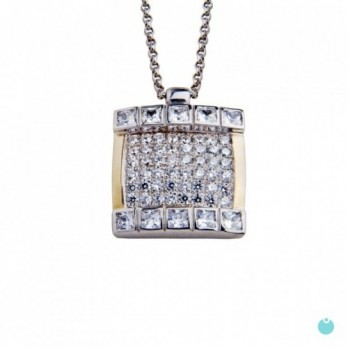 COLAR PRATA E OURO 9K ELLIPSIS