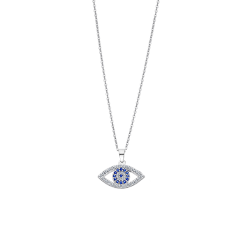 COLAR OLHO TURCO  PRATA LOTUS SILVER