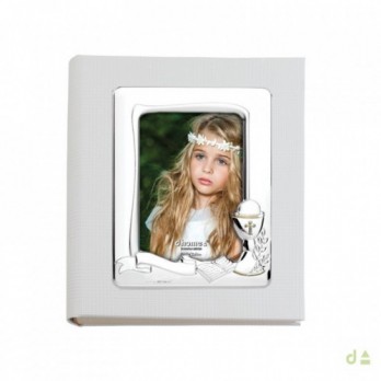 Álbum Dhome Comunhão com Moldura  PVD/PRATA