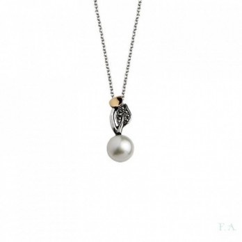 COLAR PRATA E OURO 9K