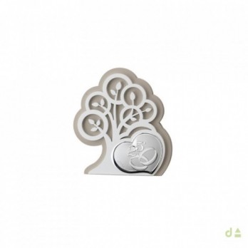 Bibelot Dhome Árvore Vida 25 Anos Pvd Prateado