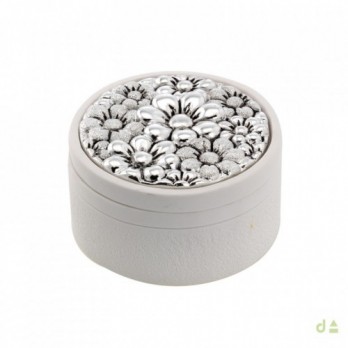 Caixa Dhome - Flores PVD Prateado