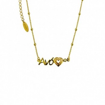 Colar Filigrana- AVÓ -  PRATA DOURADA