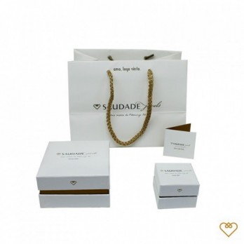 Colar Saudade  Prata dourada