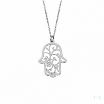 COLAR PRATA  MÃO DE FATIMA RENDILHADO