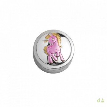 Caixa 1º Dente Dhome Unicórnio  PVD PRATEADO