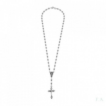 COLAR  TERÇO BOLA 4MM  PRATA