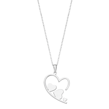 COLAR  CORAÇÃO PRATA LOTUS SILVER