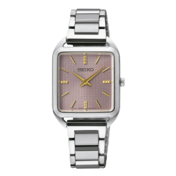 RELOGIO SEIKO Ladies Quartzo Caixa Quadrada Mst Rosa