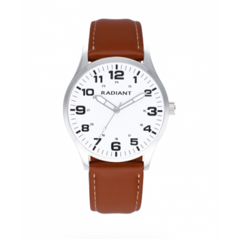 RELÓGIO RADIANT HENNIKER 42MM WHITE DIAL BROWN STRAP