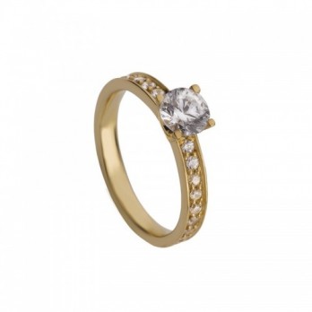 Anel Noivado Passion Gold 9k