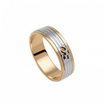 Aliança Bodas Prata Passion Gold 9k