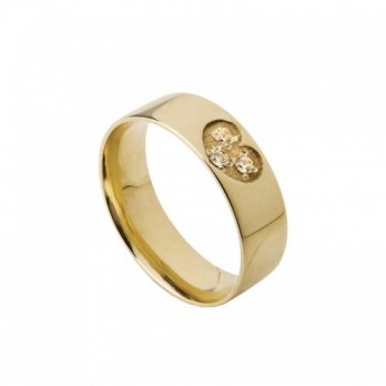 Aliança Casamento Passion Gold 9k