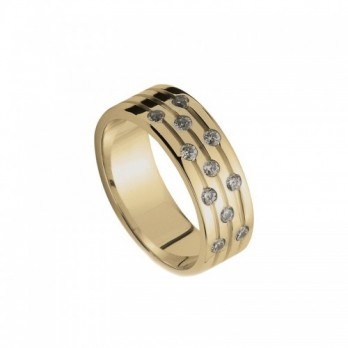 Aliança Casamento Passion Gold 9k