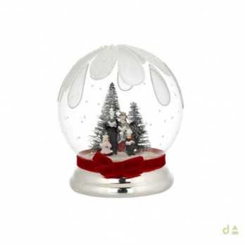 Globo Dhome Cânticos de Natal PVD PRATEADO