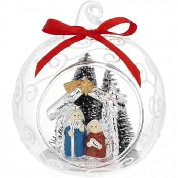 BOLA PRESÉPIO  PVD PRATEADO